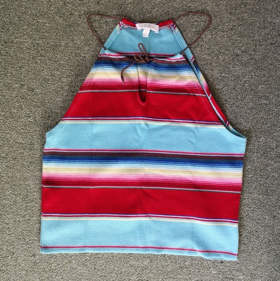 Vintage rainbow halter crop top - Picture 1 of 3